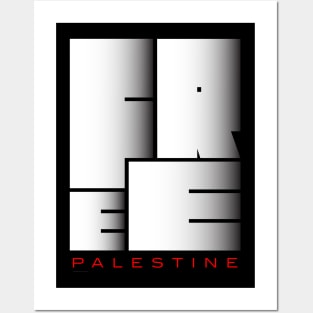 FREE Palestine - Typographic Black Posters and Art